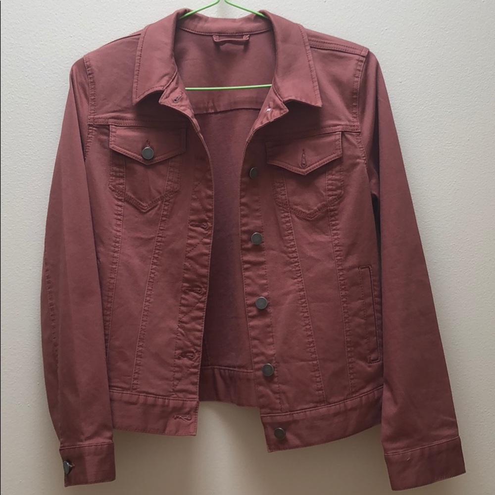 Watermelon Red jean jacket